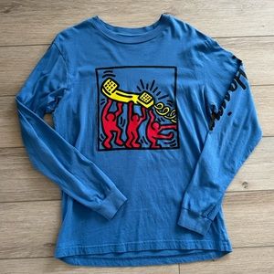 Men’s gap, long sleeve, shirt, size small Keith Haring